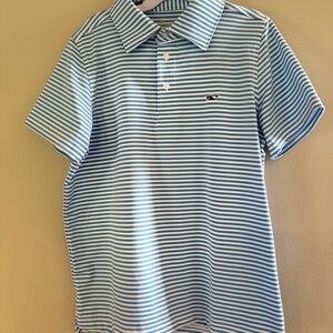Vineyard Vines Boy's Blue Striped Polo Shirt
